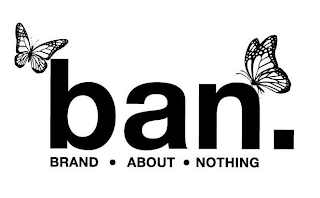 BAN. BRAND · ABOUT · NOTHING logo