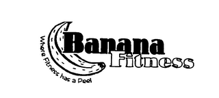 BANANA FITNESS WHERE FITNESS HAS A PEEL logo