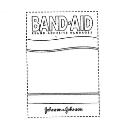 BAND-AID BRAND ADHESIVE BANDAGES JOHNSON & JOHNSON logo