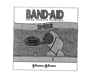 BAND-AID SHEER BRAND ADHESIVE BANDAGES BREATHABLE PROTECTION JOHNSON & JOHNSON logo