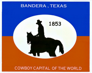 BANDERA, TEXAS 1853 COWBOY CAPITAL OF THE WORLD logo