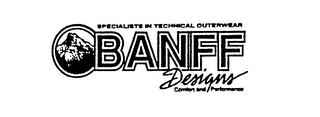 BANFF DESIGNS SPECIALISTS IN TECHNICAL OUTERWEAR COMFORT AND PERFORMANCE logo