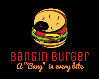 BANGIN BURGERS A ''BANG'' IN EVERY BITE logo