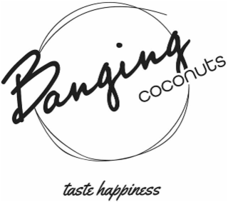 BANGING COCONUTS TASTE HAPPINESS logo