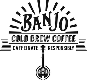 BANJO COLD BREW COFFEE CAFFEINATE RESPONSIBLY logo