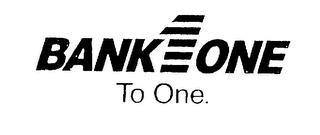 BANK 1 ONE TO ONE. logo