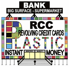BANK BIG SURFACE - SUPERMARKET RCC REVOLVING CREDIT CARDS PLASTIC INSTANT MONEY ENTRY EXIT logo