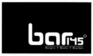 BAR 145 BURGERS BANDS BOURBON logo