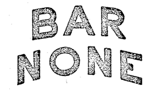 BAR NONE logo