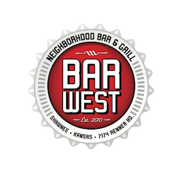 BAR WEST NEIGHBORHOOD BAR & GRILL 7174 RENNER RD. SHAWNEE · KANSAS · EST. 2010 logo