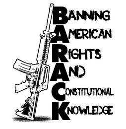 BARACK BANNING AMERICAN RIGHTS AND CONSTITUTIONAL KNOWLEDGE logo
