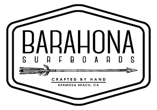 BARAHONA SURFBOARDS CRAFTED BY HAND HERMOSA BEACH, CA logo