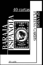 BARAJA ESPANOLA SPANISH PLAYING CARDS 40 CARTAS DON MANOLO 40 CARDS VARIOS JUEGOS logo