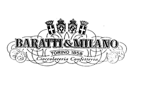 BARATTI & MILANO TORINO 1858 CIOCCOLATERIA CONFETTERIA logo