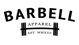 BARBELL APPAREL EST. MMXIII logo