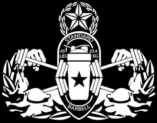 BARBELL STANDARD 45 LBS 20.4 KG logo