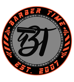 BARBER TIME, EST. 2007, BT logo