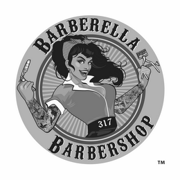 BARBERELLA 317 BARBERSHOP logo