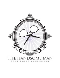 BARBERSHOP THE HANDSOME MAN CONFIRMING CONFIDENCE logo