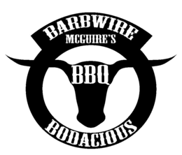 BARBWIRE MCGUIRE'S BODACIOUS BBQ logo
