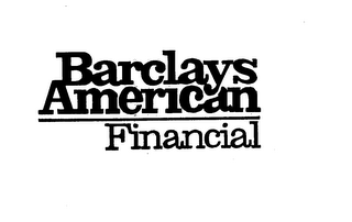 BARCLAYS AMERICAN FINANCIAL