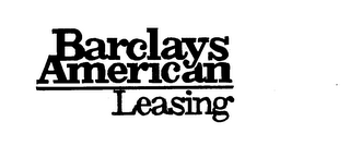 BARCLAYS AMERICAN LEASING