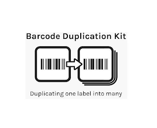 BARCODE DUPLICATION KIT DUPLICATING ONE LABEL INTO MANY logo