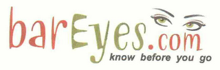 BAREYES.COM KNOW BEFORE YOU GO logo