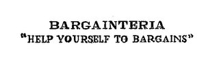 BARGAINTERIA "HELP YOURSELF TO BARGAINS" logo