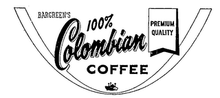 BARGREEN'S 100% COLOMBIAN COFFEE PREMIUM QUALITY logo