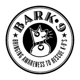 BARK·9 BRINGING AWARENESS TO RESCUE K-9'S logo