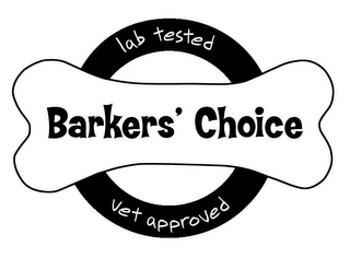 BARKER'S CHOICE LAB TESTED VET APPROVED logo