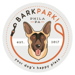 BARKPARK! PHILA PA EST. 2017 YOUR DOG'S HAPPY PLACE logo