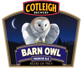 BARN OWL COTLEIGH BREWERY PREMIUM ALE BEERS OF PREY logo
