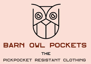 BARN OWL POCKETS THE PICKPOCKET RESISTANT CLOTHING logo