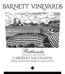 BARNETT VINEYARDS RATTLESNAKE ESTATE BOTTLED CABERNET SAUVIGNON SPRING MOUNTAIN DISTRICT · NAPA VALLEY logo