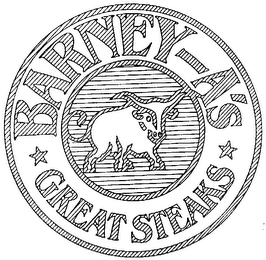 BARNEY-A'S GREAT STEAKS logo