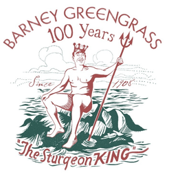 BARNEY GREENGRASS 100 YEARS SINCE 1908 "THE STURGEON KING" logo
