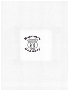BARNEY'S HISTORIC ROUTE 66 BEANERY EST. 1920 logo