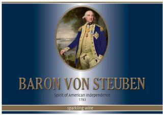 BARON VON STEUBEN; SPIRIT OF AMERICAN INDEPENDENCE 1783 logo