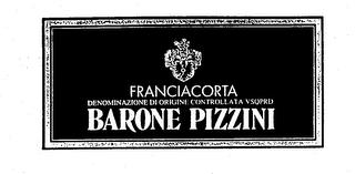 BARONE PIZZINI FRANCIACORTA DENOMINAZIONE DI ORIGINE CONTROLLATA VSQPRD logo