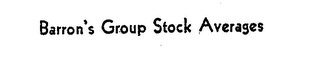 BARRON'S GROUP STOCK AVERAGES logo
