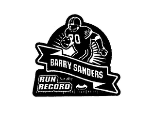BARRY SANDERS RUN FOR THE RECORD logo