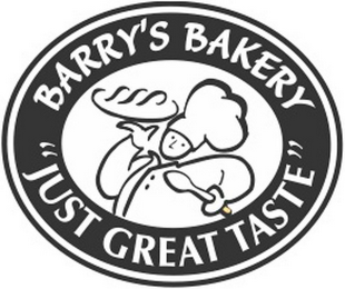 BARRY'S BAKERY "JUST GREAT TASTE" logo