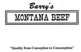 BARRY'S MONTANA BEEF "QUALITY FROM CONCEPTION TO CONSUMPTION" logo