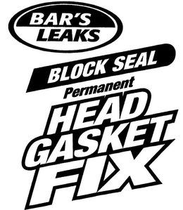 BAR'S LEAKS BLOCK SEAL PERMANENT HEAD GASKET FIX logo