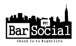 BARSOCIAL NYC CHECK IN TO NIGHTLIFE logo