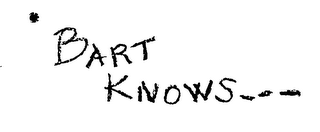 BART KNOWS--- logo