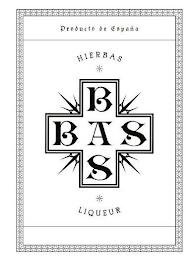 BAS BAS HIERBAS LIQUEUR PRODCUTO DE ESPANA logo