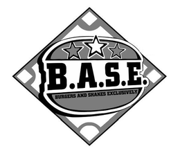 B.A.S.E. BURGERS AND SHAKES EXCLUSIVELY logo
